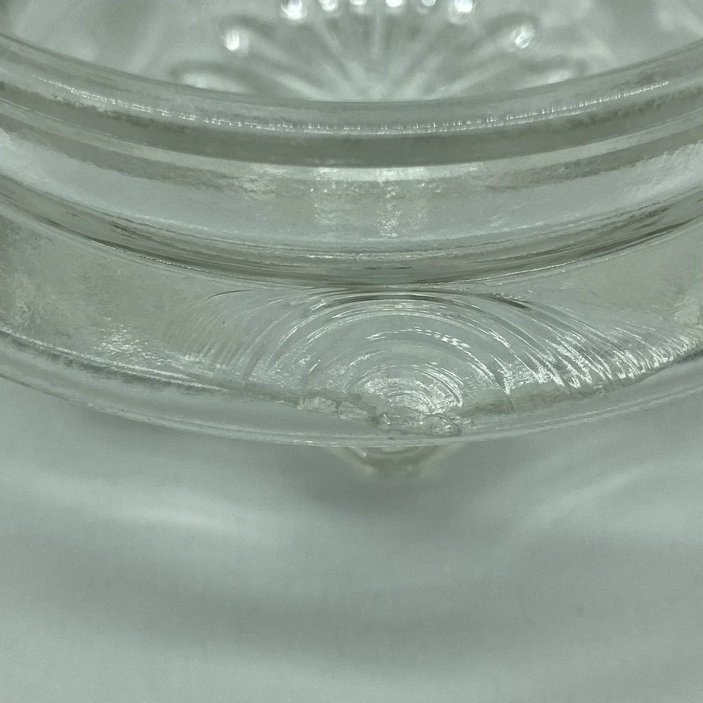 Anchor Hocking Wexford Clear Glass Apothecary Canister With Lid Diamond Pattern